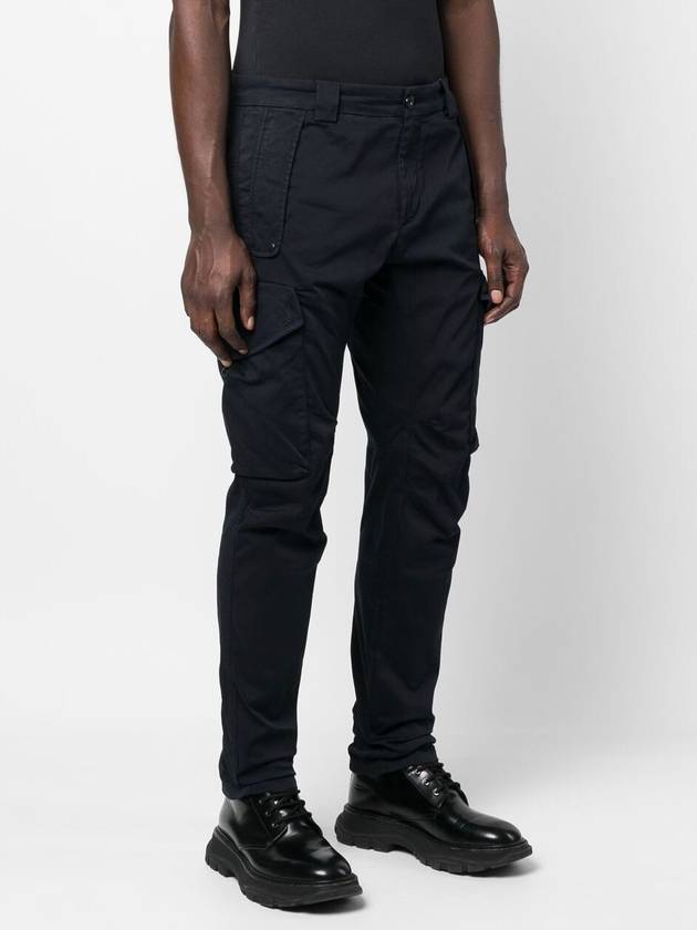 Stretch Satin Cargo Straight Pants Navy - CP COMPANY - BALAAN 4