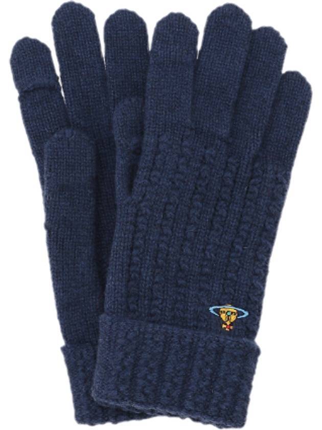 basic knit gloves navy - VIVIENNE WESTWOOD - BALAAN 1
