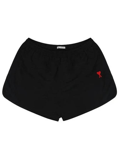 Heart Logo Swim Shorts Black - AMI - BALAAN 2