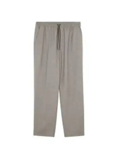 Effect Drawstring Straight Pants Grey Melange - MAISON KITSUNE - BALAAN 2