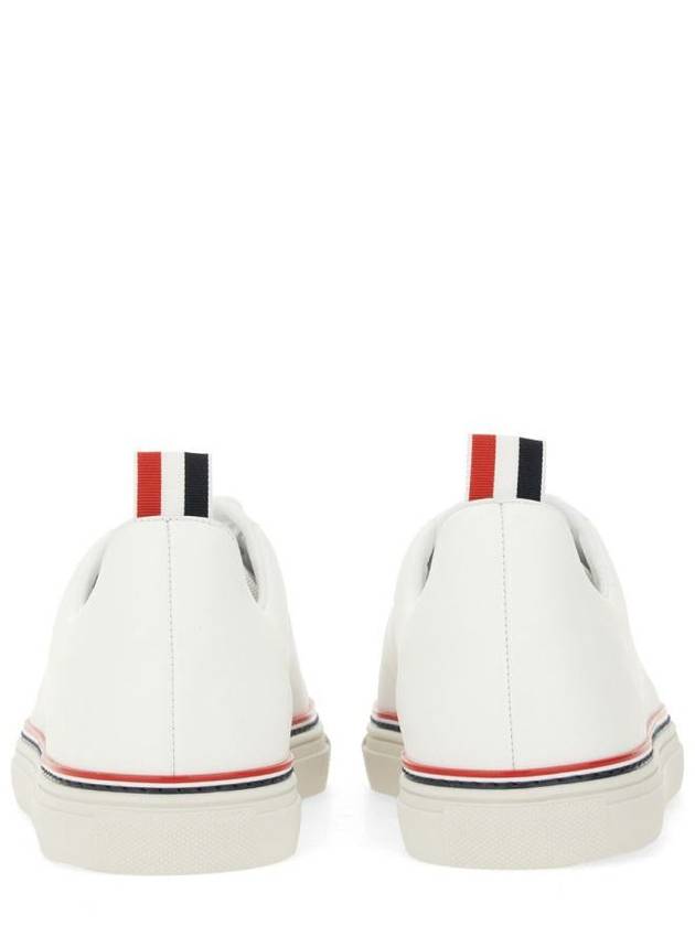 Tennis Vitello Calf Leather Low Top Sneakers White - THOM BROWNE - BALAAN 10