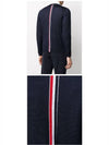 Back Stripe Merino Wool Knit Navy - THOM BROWNE - BALAAN.