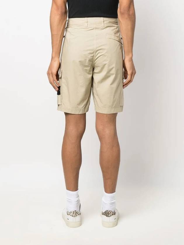 Cargo Bermuda Shorts Beige - STONE ISLAND - BALAAN 5