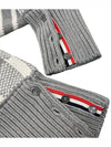 Men's 4 Bar Gingham Check Jacquard Knit Top Grey - THOM BROWNE - BALAAN 5