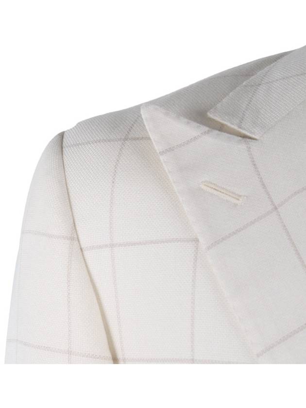 Wool Cashmere Check Blazer - CORNELIANI - BALAAN 5