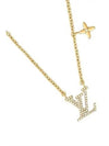 LV Iconic Crystal Necklace Gold - LOUIS VUITTON - BALAAN 3