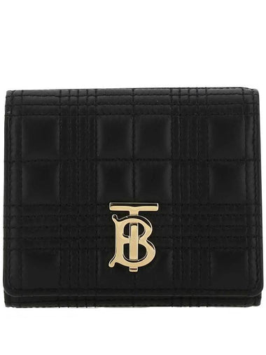 Quilted Lambskin Lola Small Half Wallet Black - BURBERRY - BALAAN 1