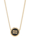 Logo Metal Necklace Black - MIU MIU - BALAAN 2