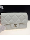 Classic snap wallet caviar white gold coin card AP4096 - CHANEL - BALAAN 2