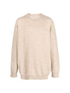 Signature Stitch Crew Neck Wool Alpaca Knit Top Beige - MAISON MARGIELA - BALAAN 2