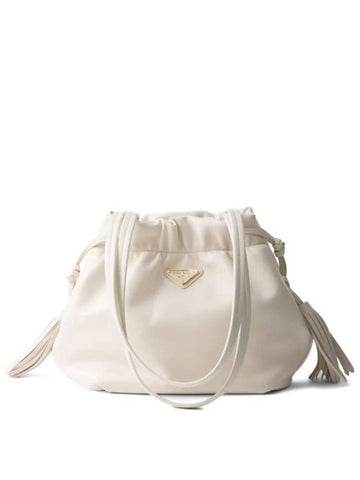 Nappa Leather Shoulder Bag White - PRADA - BALAAN 1