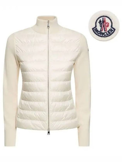 Padded Zip-Up Cardigan White - MONCLER - BALAAN 2