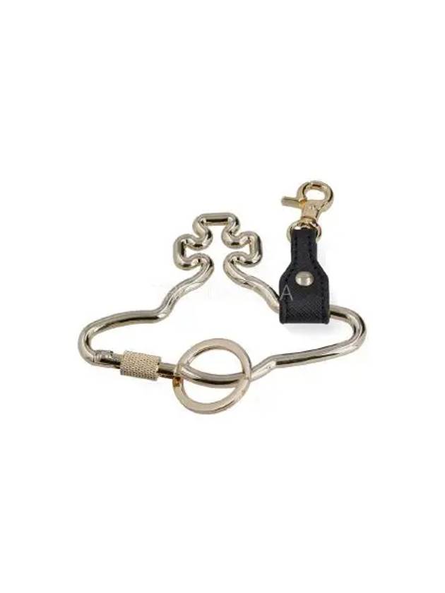 ORB logo carabiner metal key ring silver - VIVIENNE WESTWOOD - BALAAN.