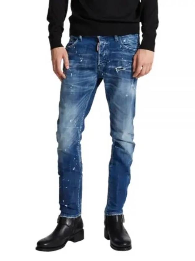 Medium Filo Blu Wash Skater Jeans Navy - DSQUARED2 - BALAAN 2