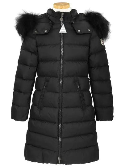 Kids Abelle Hooded Shearling Down Padding Black - MONCLER - BALAAN 2