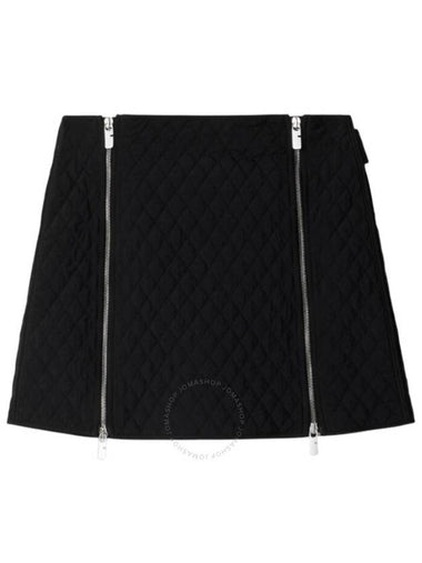 Burberry B-Cut Quilted Mini Skirt, Brand Size 6 (US Size 4) - BURBERRY - BALAAN 1