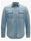 RRL Western Denim Long Sleeves Shirt Bue - POLO RALPH LAUREN - BALAAN 2