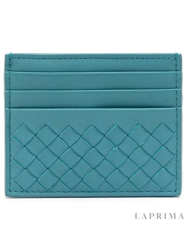 Intrecciato Weaving Card Wallet Blue - BOTTEGA VENETA - BALAAN 5