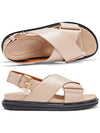 Fussbett Leather Sandals Dessert Beige - MARNI - BALAAN 6