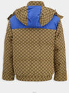 Men's Cotton Canvas Quilted Padding Camel Ebony - GUCCI - BALAAN 4