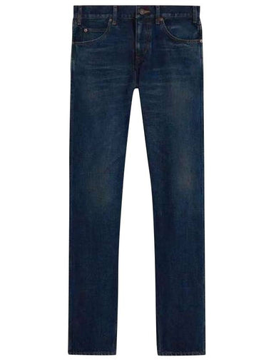 Washing Slim Fit Jeans Blue - CELINE - BALAAN 1