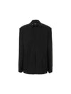 triangle logo single-breasted nylon blazer jacket black - PRADA - BALAAN 3