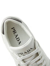 Downtown Triagle Logo Leather Low Top Sneakers White - PRADA - BALAAN 8