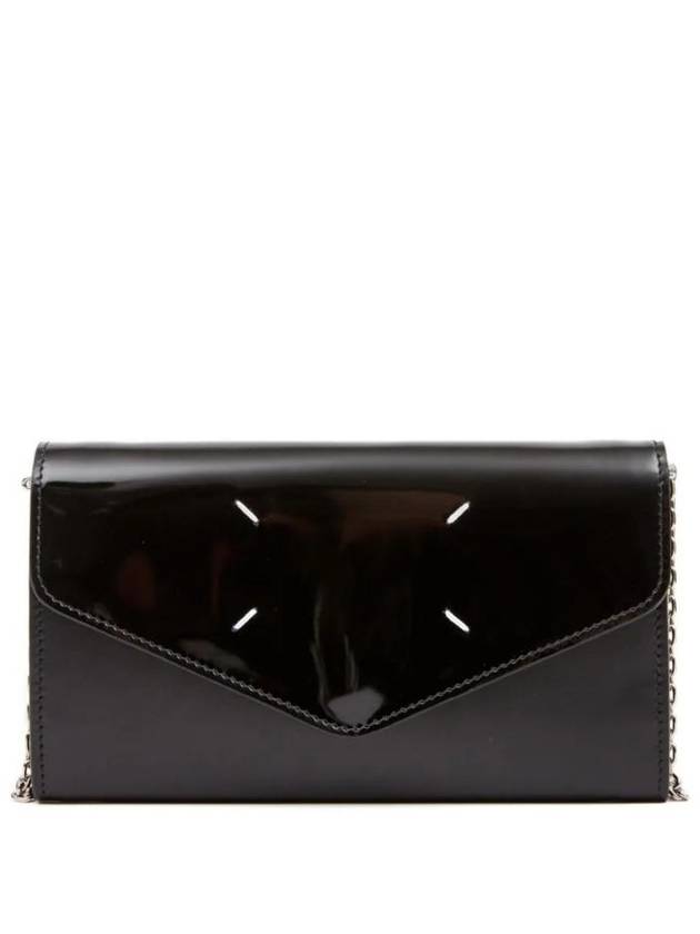 Four Stitch Leather Long Wallet Black - MAISON MARGIELA - BALAAN 1