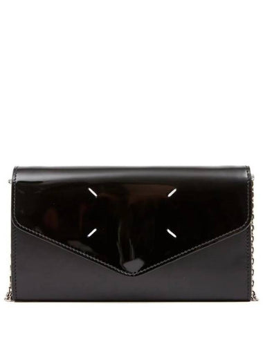 Four Stitch Leather Long Wallet Black - MAISON MARGIELA - BALAAN 1