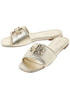 Eleanor Logo Slippers Gold - TORY BURCH - BALAAN.