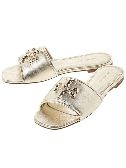 Eleanor Logo Slippers Silver - TORY BURCH - BALAAN 2