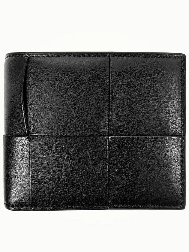 Men's Intrecciato Half Wallet Black - BOTTEGA VENETA - BALAAN 2