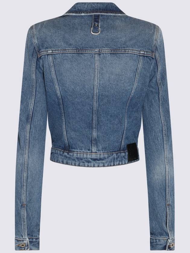 23 fw Blue Cotton Denim Jacket OWYE048F23DEN0014500 B0480518377 - OFF WHITE - BALAAN 3