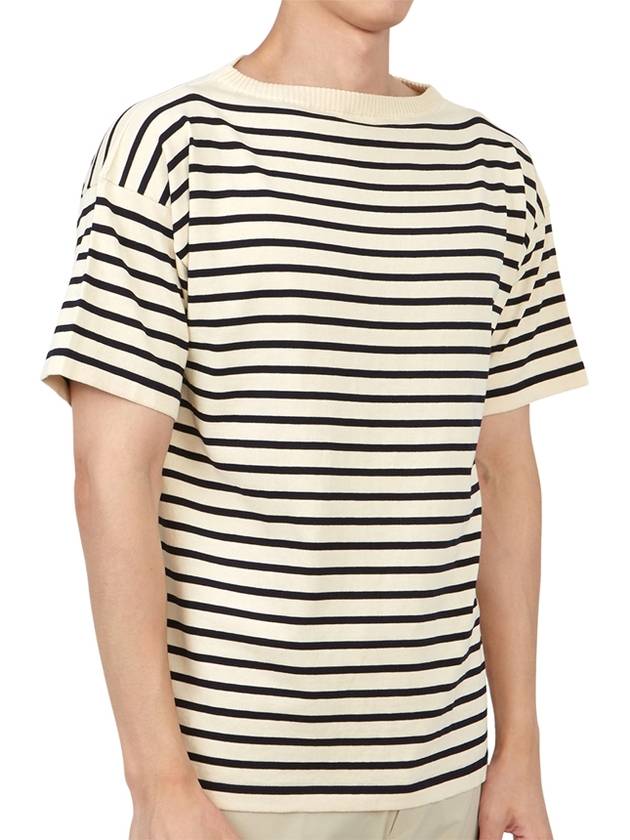 Boatman Striped Short Sleeve Knit Top Blue Ivory - ANDERSEN-ANDERSEN - BALAAN 4