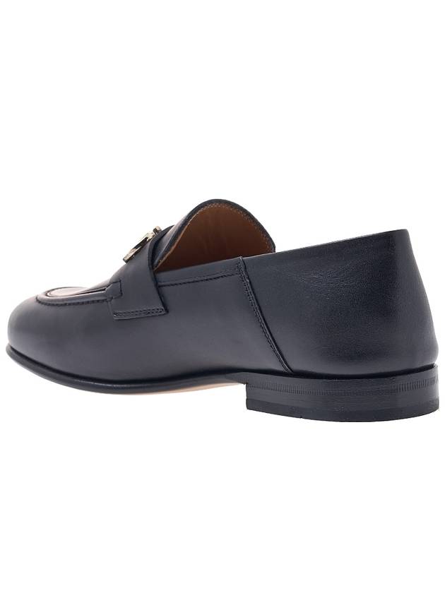 Gancini Ornament Mule Loafers Black - SALVATORE FERRAGAMO - BALAAN 4