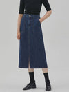 RYUL+WAI: Denim Out Pocket Banding Skirt Indigo - RYUL+WAI: - BALAAN 2