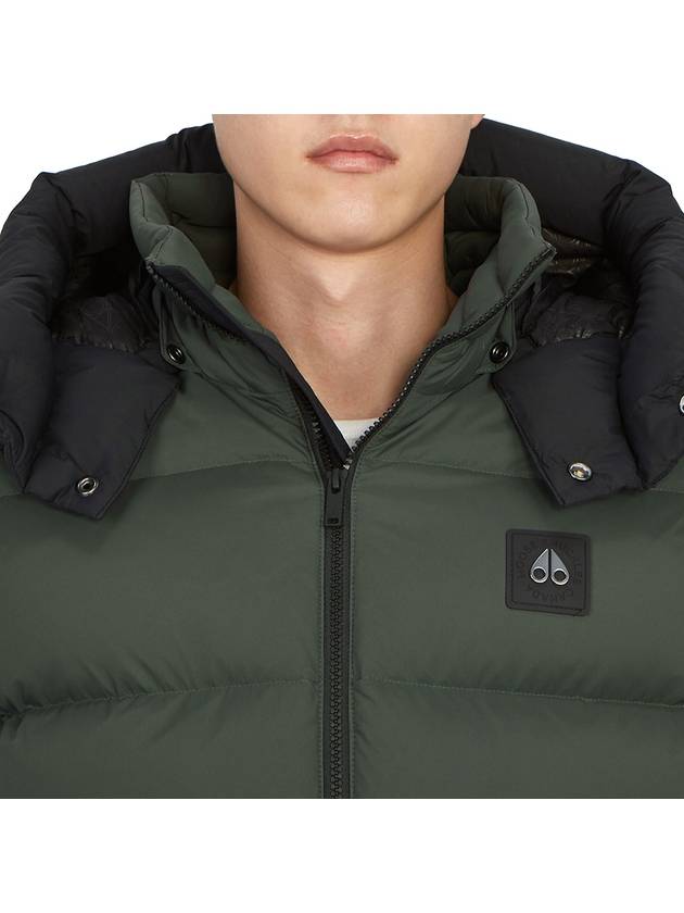 Logo Patch Hoodie Padding Vest Green - MOOSE KNUCKLES - BALAAN 10