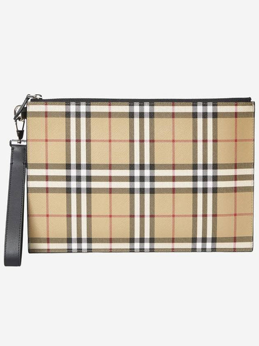 Vintage Check Clutch Bag Beige - BURBERRY - BALAAN 2