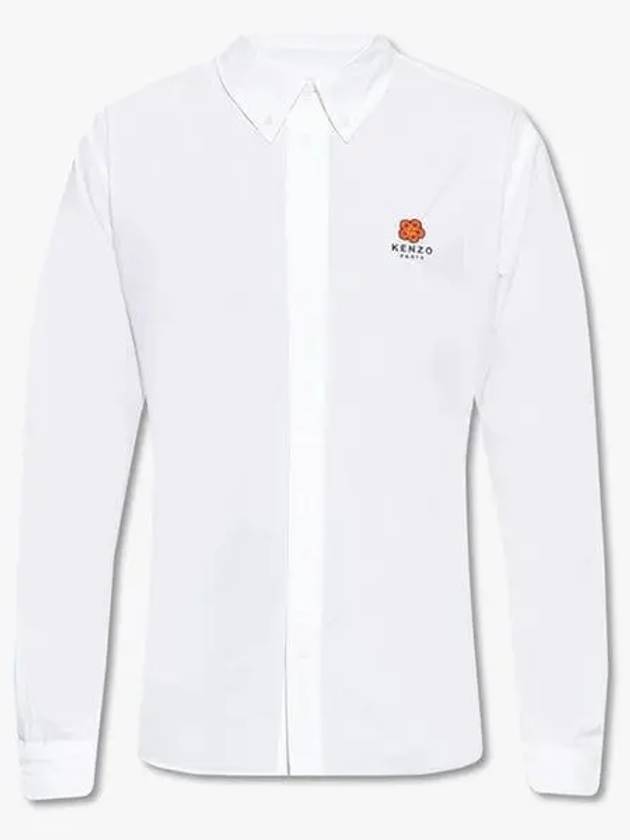 Boke Flower Chest Long Sleeved Shirt White - KENZO - BALAAN 2