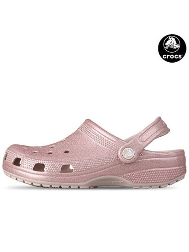 Classic Glitter Clog Sandals Pink - CROCS - BALAAN 1