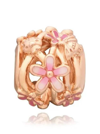 Openwork Daisy Flower Bracelet Charm Rose Gold - PANDORA - BALAAN 2