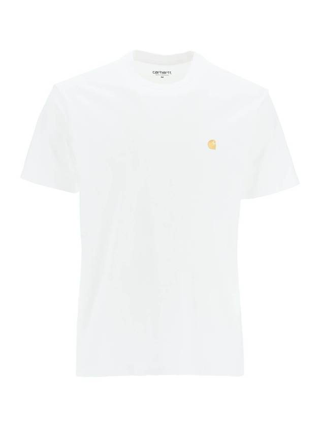 Chase Embroidered Logo Logo Short Sleeve T-Shirt White - CARHARTT WIP - BALAAN 1