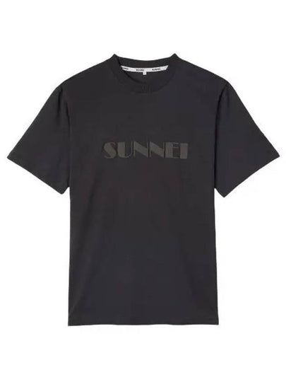 Classic Logo Print Cotton Short Sleeve T-Shirt Black - SUNNEI - BALAAN 2