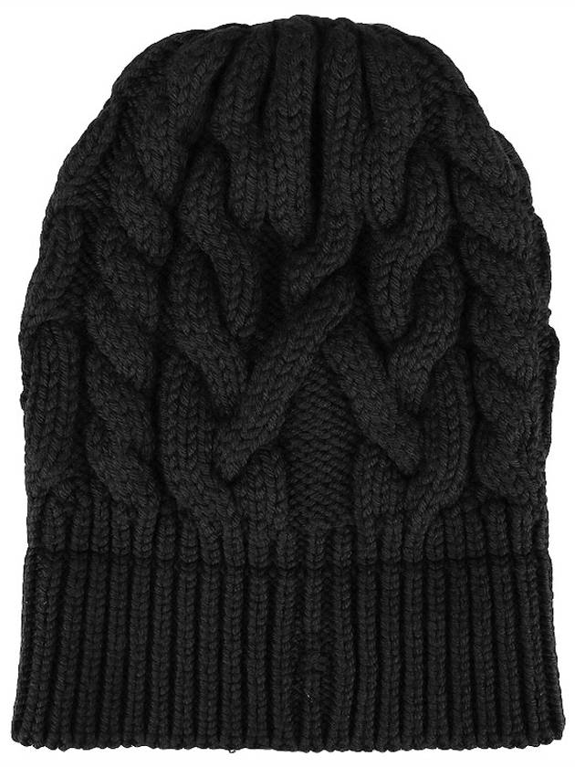 Grenoble Logo Patch Cable Knit Beanie I20983B00014M1172 - MONCLER - 5