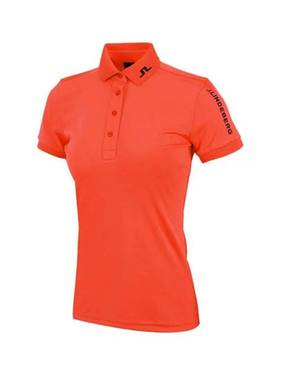 Women's Tour Tech Golf PK Shirt Orange - J.LINDEBERG - BALAAN 2