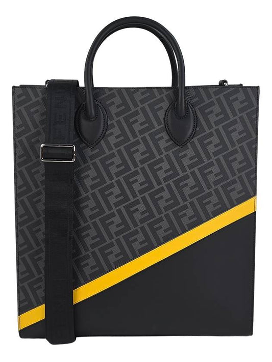 FF Logo Vertical Tote Bag Black - FENDI - BALAAN 2