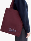 Ru 1987 University Tote Bag Eco Burgundy Unisex - A.P.C. - BALAAN 6