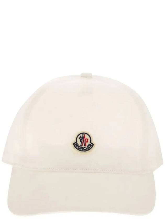 Logo Patch Ball Cap White - MONCLER - BALAAN 2