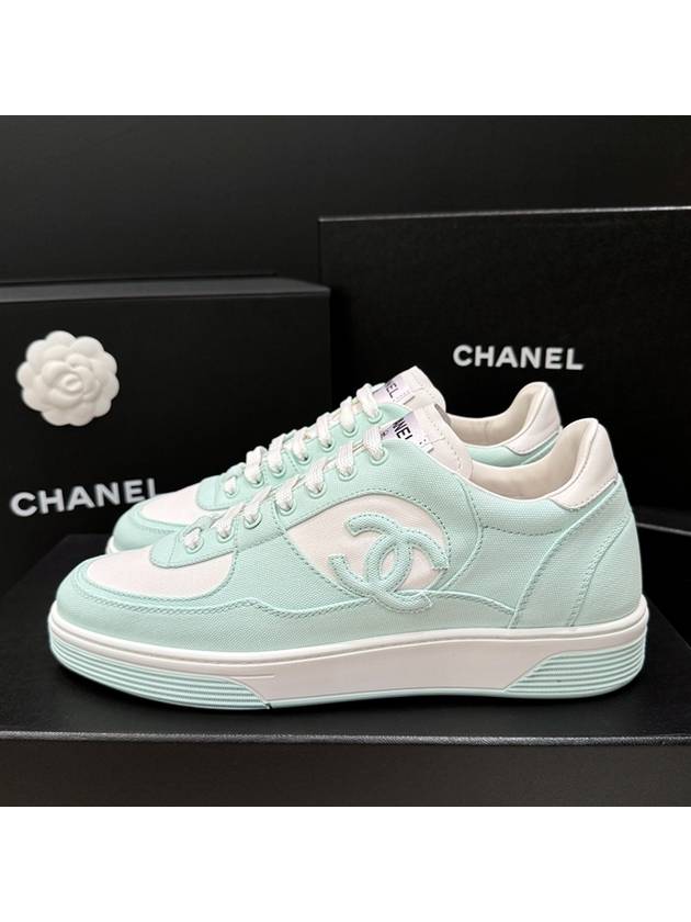 CC Logo Low Top Sneakers Mint - CHANEL - BALAAN 3