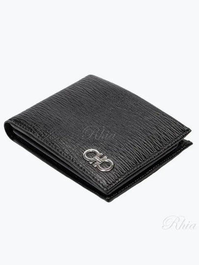 ID Window Gancini Half Wallet Black - SALVATORE FERRAGAMO - BALAAN 2